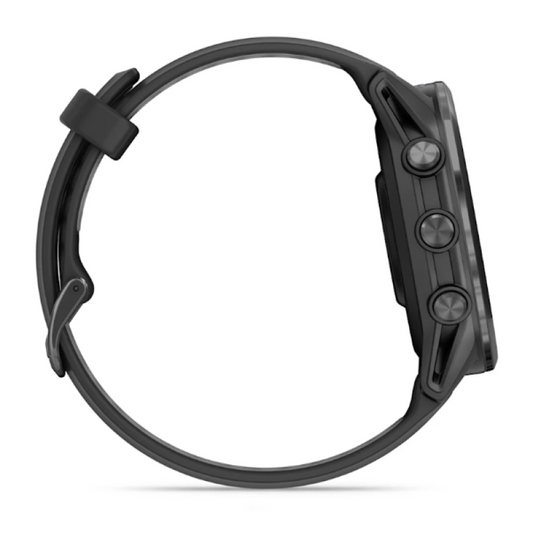 Garmin Forerunner® 970 Carbon Gray DLC Titanium with Black Case and Black/Translucent Whitestone Band