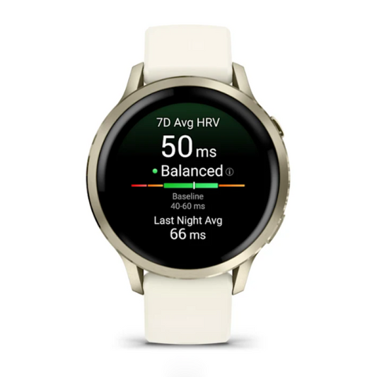 Garmin Venu® 4 – 41 mm Lunar Gold with Bone Silicone Band
