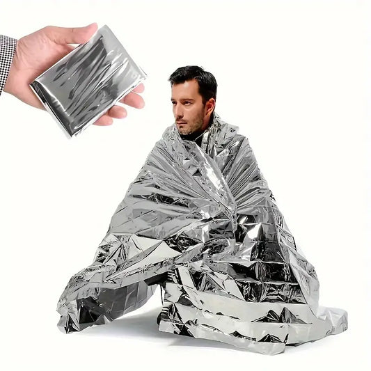 Emergency Blankets Outdoor Blanket, Reusable Thermal Blanket-Waterproof Gear Insulated Reflective, Perfect For Camping