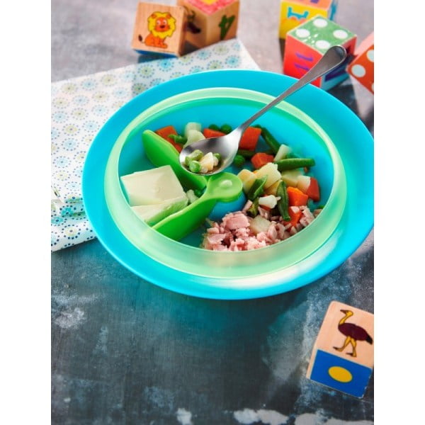 PLATE WITH COMPARTMENTS