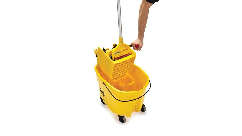WAVEBRAKE® 35 QT SIDE PRESS BUCKET AND WRINGER, YELLOW