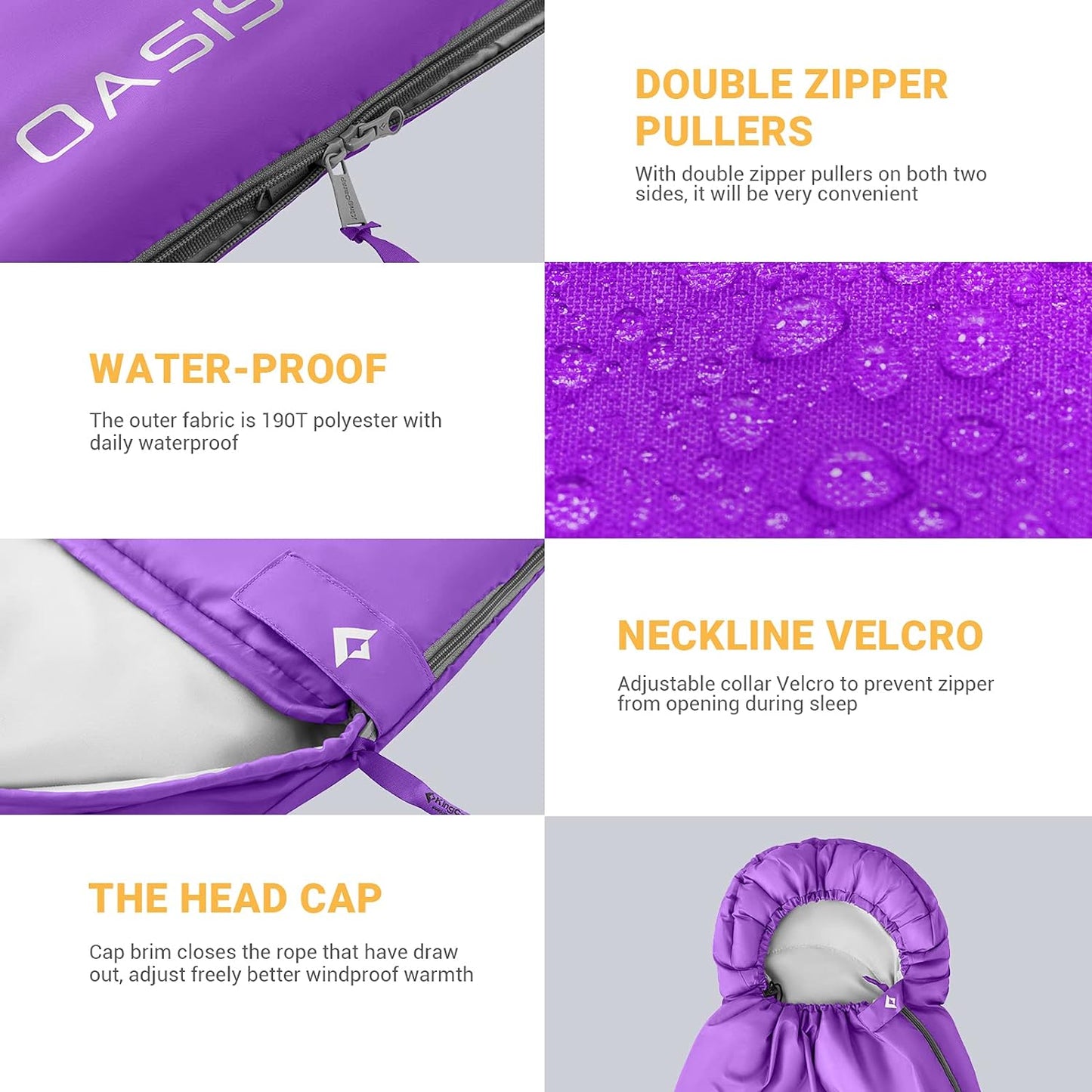 KingCamp Purple Sleeping Bag