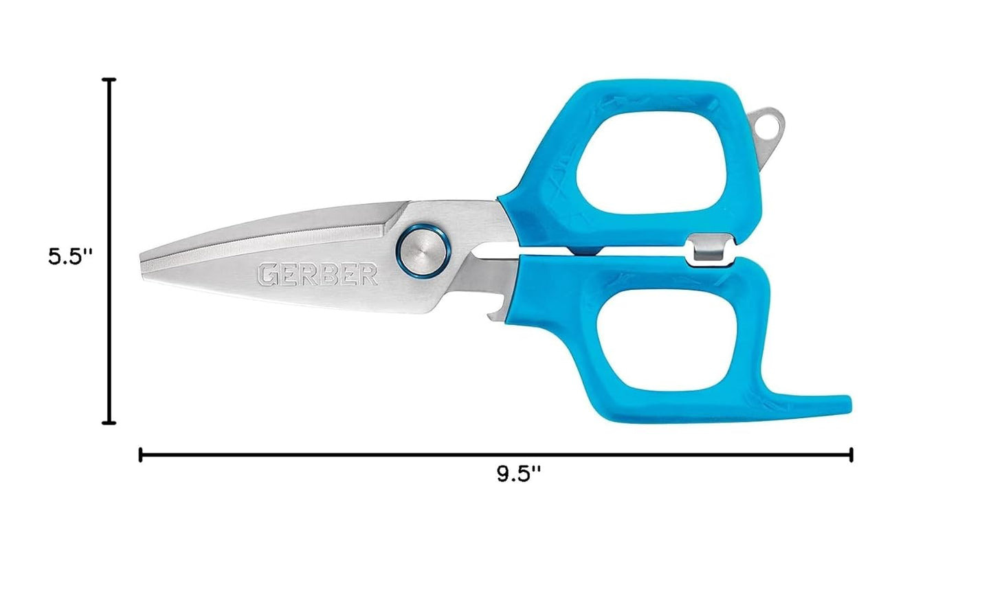 Gerber Gear Neat Freak - Salt - Durable, Ergonomic Fishing Scissors - Features Blunt Nose Tip & Split Shot Crimper - Premium Fishing Gear