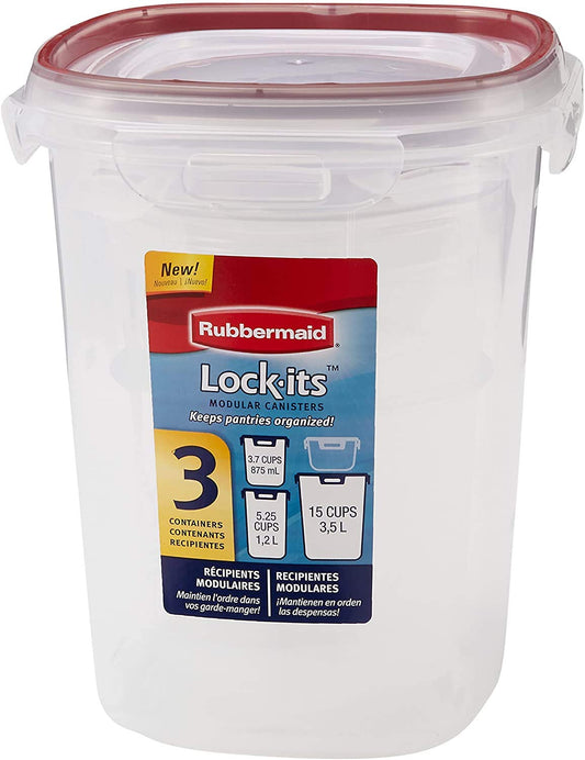 Rubbermaid Lock Its Canister Set, 6-Pieces