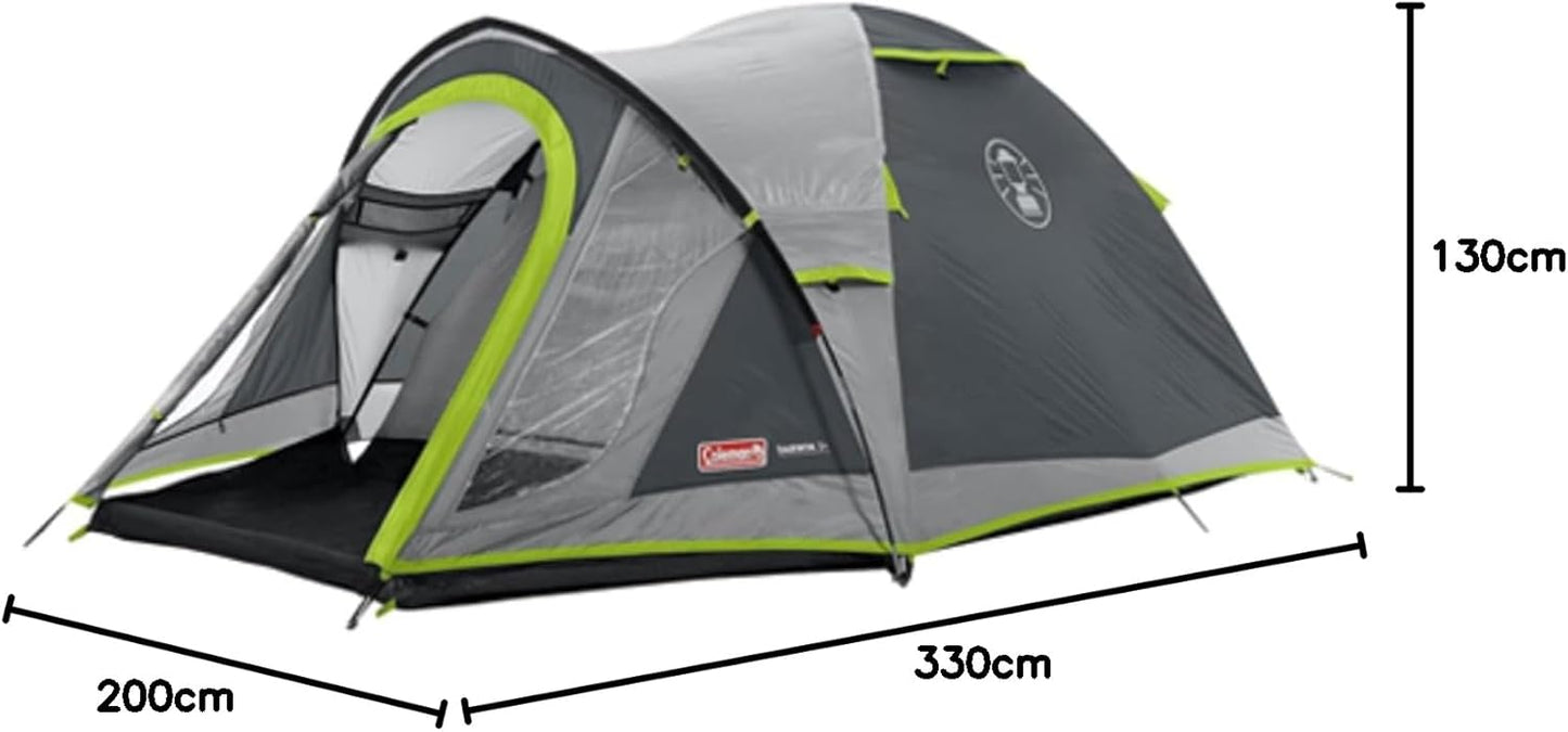 Coleman Tent Darwin 3+, Compact 3 Man Dome Tent, also Ideal for Camping in the Garden, Lightweight 3 Person Hiking Tent, Waterproof
