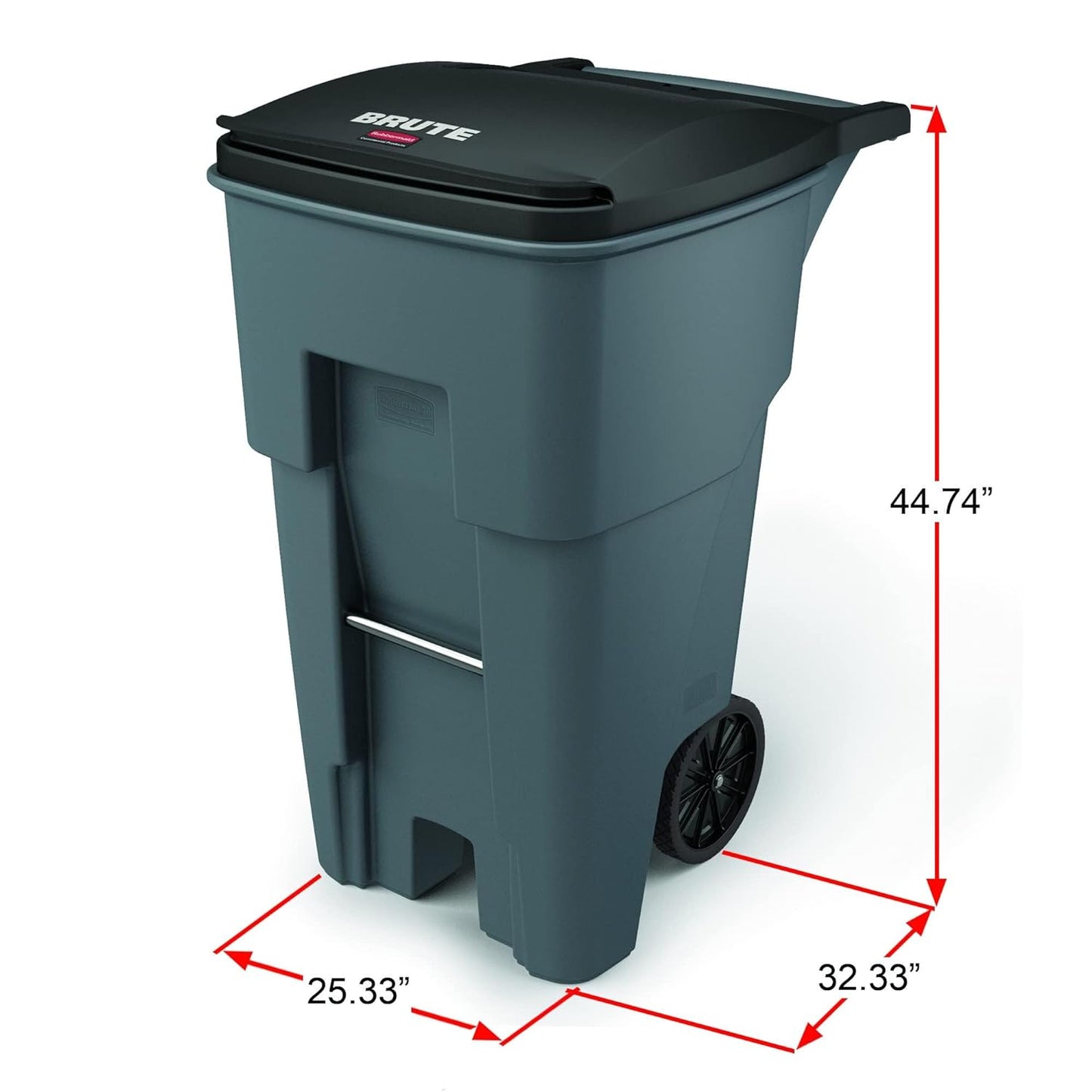 Rubbermaid Brute 65-Gal Trash Can with Wheels – Durable & Versatile