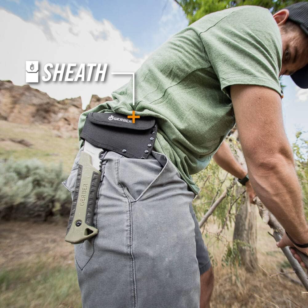 Gerber Gear Pack Hatchet - 3.5" Steel Blade Axe with Full Tang - Survival, Bushcraft and Camping Gear