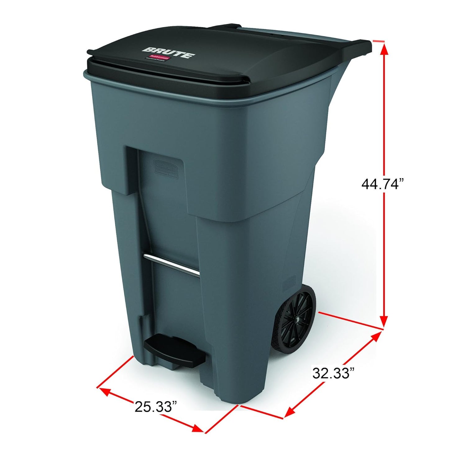 Rubbermaid Commercial Brute STEP-ON ROLLOUT GRAY 246L, 65G