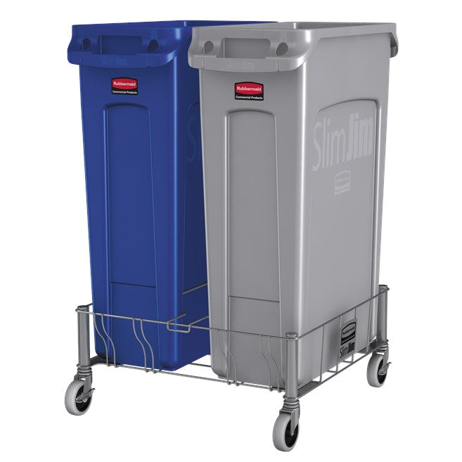 Rubbermaid Commercial Slim Jim® Double Stainless-Steel Dolly