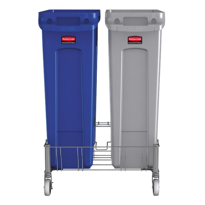 Rubbermaid Commercial Slim Jim® Double Stainless-Steel Dolly