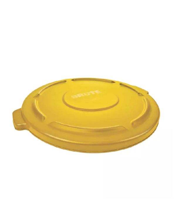 BRUTE 32 Gallon Yellow Round Trash Can