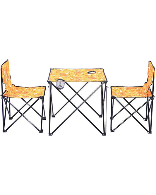 Foldable Outdoor table with 2 chairs