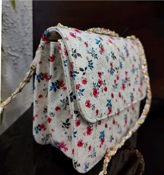 Blossom Charm Floral Chain Crossbody Bag