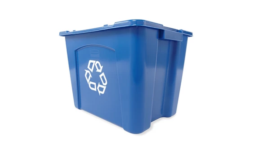 Rubbermaid Commercial Recycling Box 14 Gal Blue