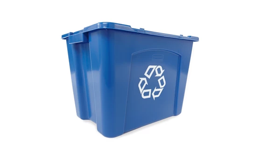 Rubbermaid Commercial Recycling Box 14 Gal Blue