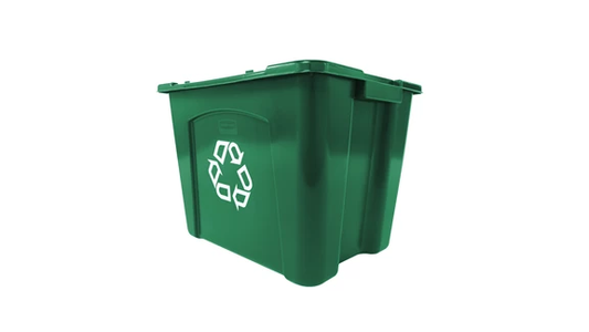 Rubbermaid Commercial Recycling Box 14 Gal Green