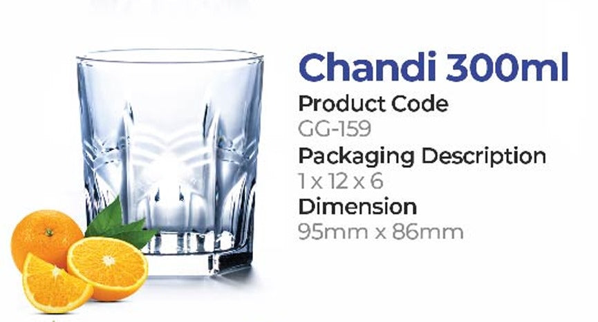 Ganj Glassware Bravo 300ML 6 Pieces
