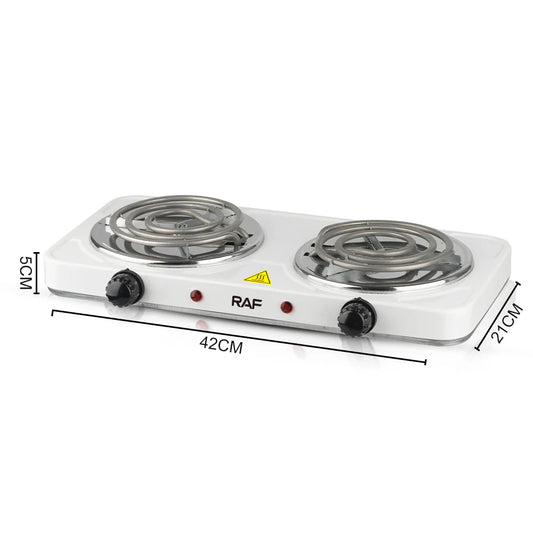 RAF R.8020B Electric Stove 1000+1000 Watts cooking hot plate with temperature control overheat protection electric cooker 2000 watts