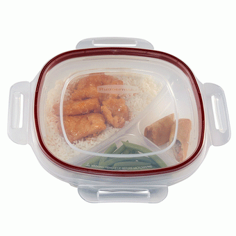 compare product Rubbermaid Divided Lock-Its Food-Storage Container