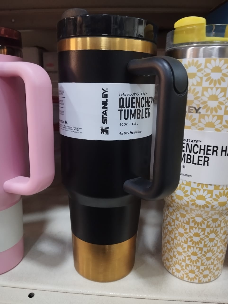 Stanley 40oz Quencher H2.0 Tumbler -Copper Black Gold Stay Hydrated in Style