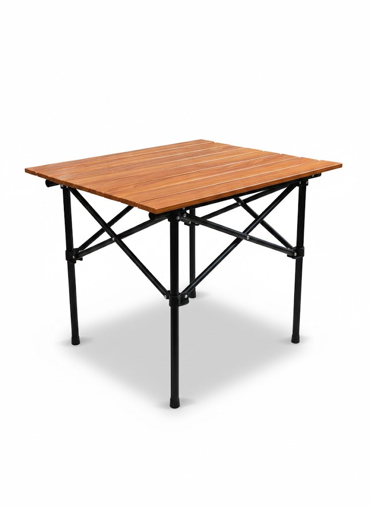 Outdoor Camping Dining Table Wooden Brown
