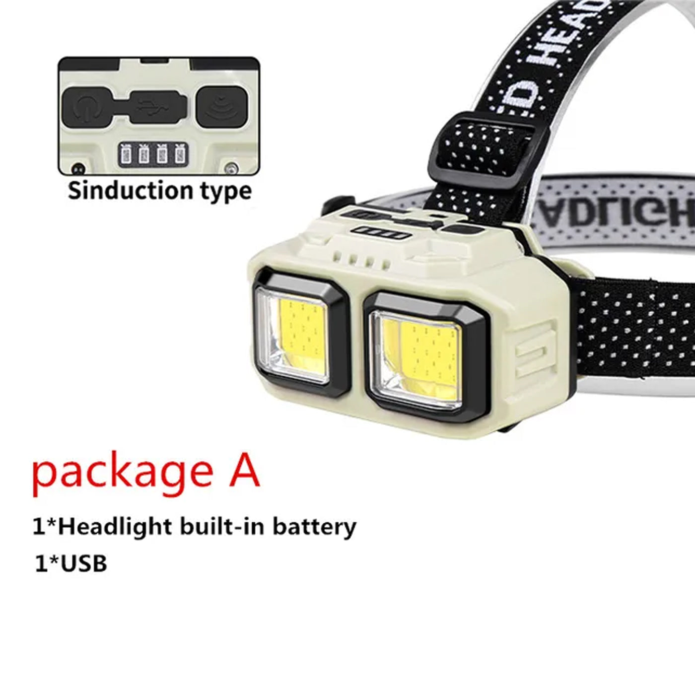 RuiLangn X-816 USB Rechargeable Sensor Headlight HX-816S Powerful LED Flashlight Headlamp Torch Head Light Camping Fishing Mining Light Lamp Torch