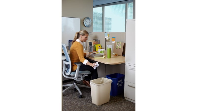 FIRE RESISTANT WASTEBASKET 28 QT BEIGE