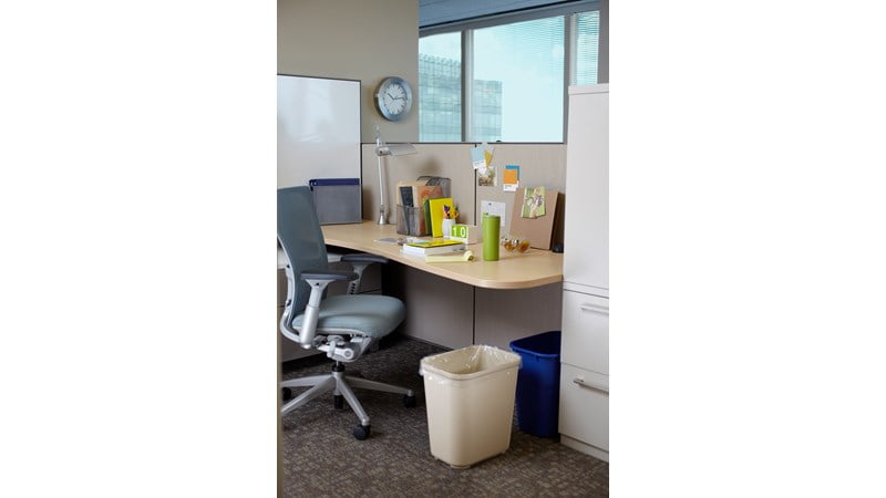 FIRE RESISTANT WASTEBASKET 28 QT BEIGE