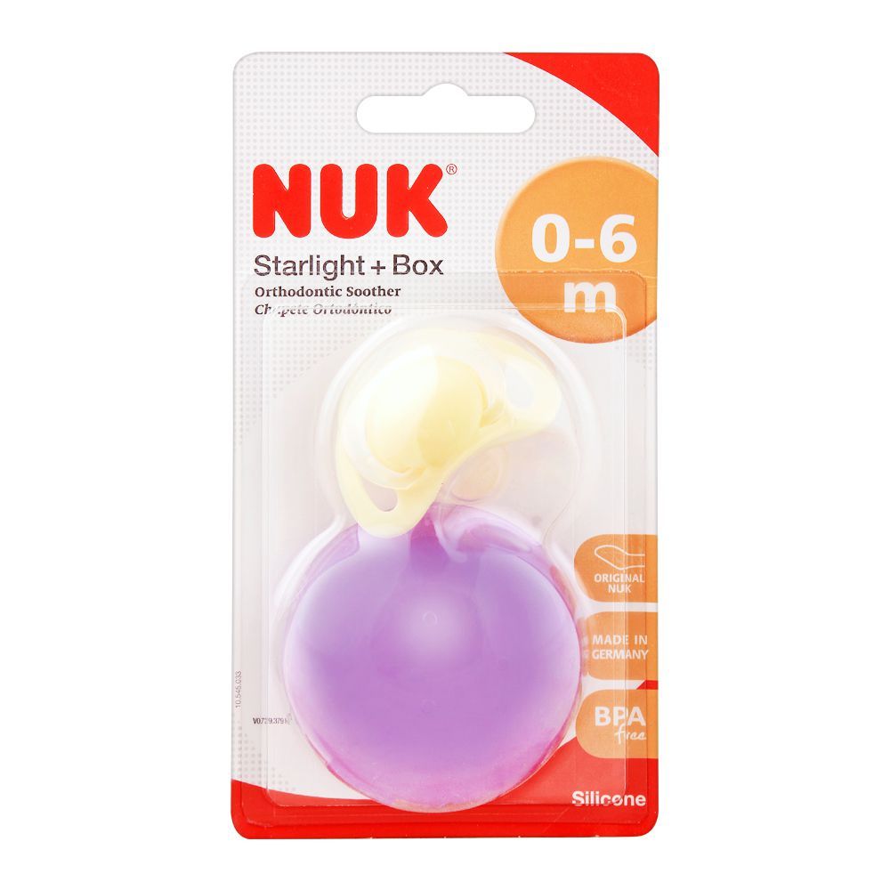 Nuk Starlight + Box Orthodontic Soother, 0-6m, 10729379