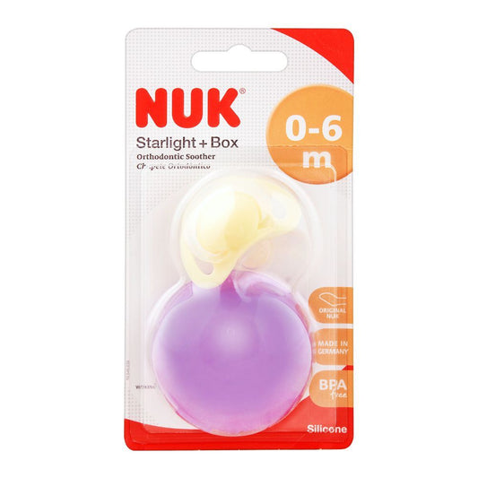 Nuk Starlight + Box Orthodontic Soother, 0-6m, 10729379