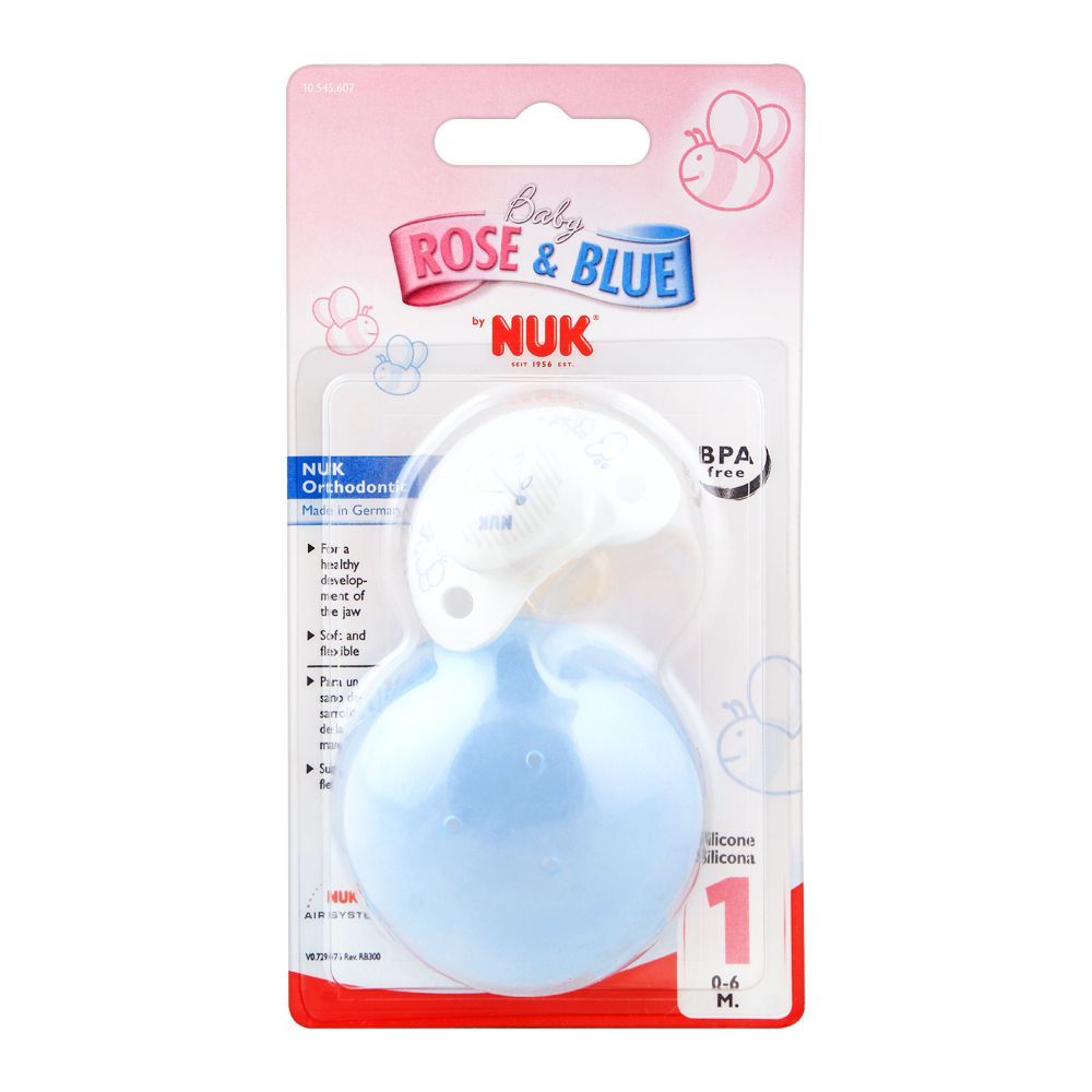 Nuk Baby Rose & Blue Orthodontic Soother, 0-6m, 10729476