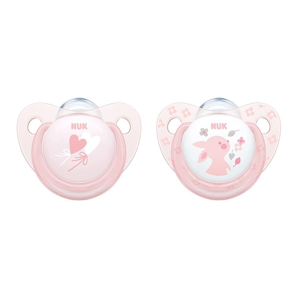 Nuk Baby Rose & Blue Silicone Soother, 0-6m, 1073050