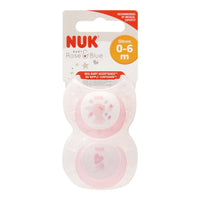 Nuk Baby Rose & Blue Silicone Soother, 0-6m, 1073050