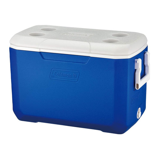 Coleman 48 Quart Cooler, Portable Ice Box for Camping, Drinks & Picnics, Blue