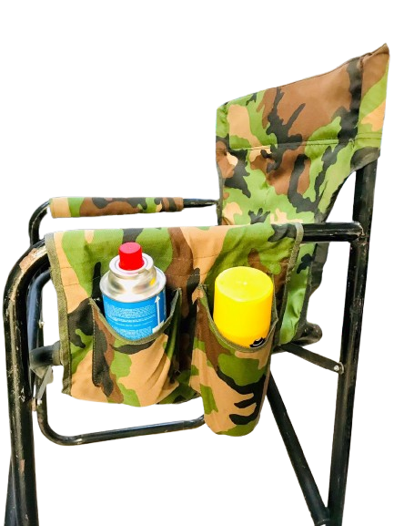 Camping Folding Chair With Arms frame Iron Camouflage