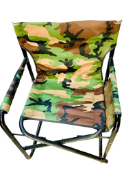 Camping Folding Chair With Arms frame Iron Camouflage
