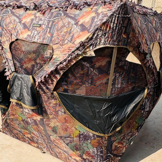 Deluxe Camouflage Pop-Up Hunting Blind – All-Weather Concealment Tent