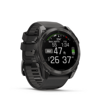 Garmin fenix® 8 – 47 mm, Solar Sapphire Sapphire carbon gray DLC titanium with black/pebble gray silicone
