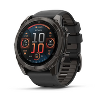 Garmin Fenix® 8 – 51 MM , AMOLED Sapphire carbon gray DLC titanium with black/pebble gray silicone