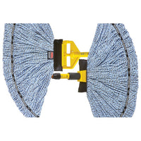 Rubbermaid Commercial Maximizer™ Large Blend Wet Mop, Universal Headband, Blue