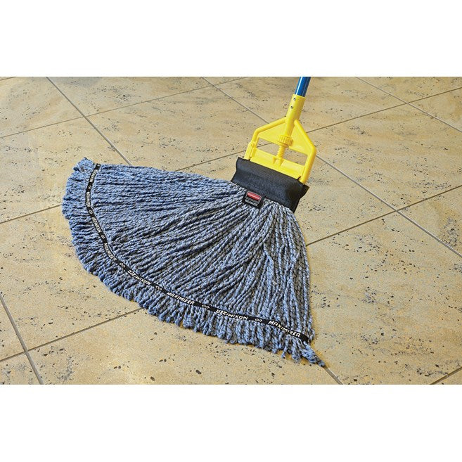 Rubbermaid Commercial Maximizer™ Large Blend Wet Mop, Universal Headband, Blue