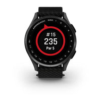 Garmin Approach® S50 Slate Aluminum Bezel with Black ComfortFit Nylon Band