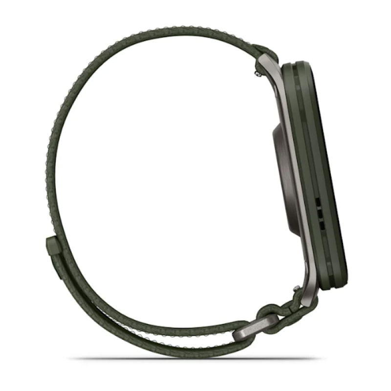 Garmin Venu® X1 Moss with Titanium Caseback and Moss ComfortFit Nylon Band