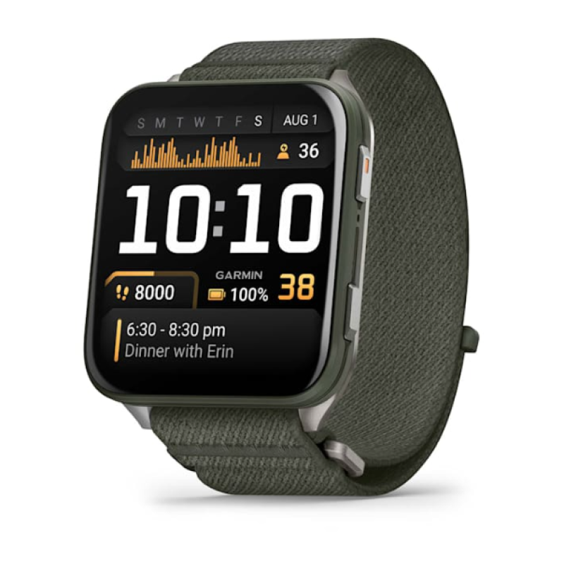 Garmin Venu® X1 Black with Slate Titanium Caseback and Black ComfortFit Nylon Band