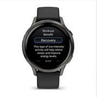 Garmin Venu® 4 – 41 mm Slate with Black Silicone Band