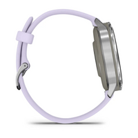Garmin Venu® 4 – 41 mm Silver with Periwinkle Silicone Band