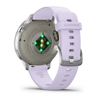 Garmin Venu® 4 – 41 mm Silver with Periwinkle Silicone Band