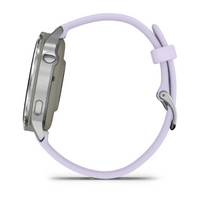 Garmin Venu® 4 – 41 mm Silver with Periwinkle Silicone Band