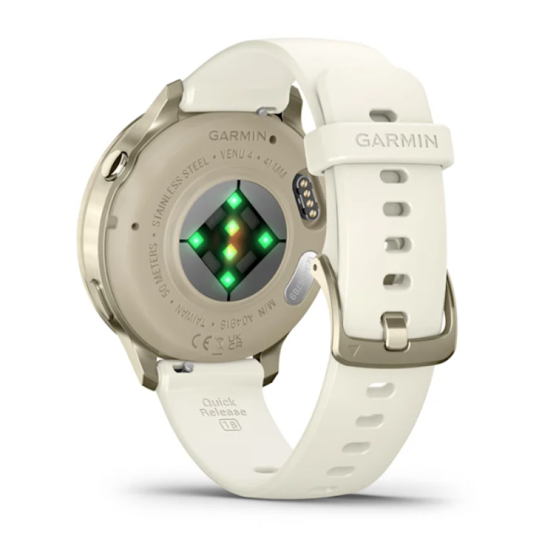 Garmin Venu® 4 – 41 mm Lunar Gold with Bone Silicone Band
