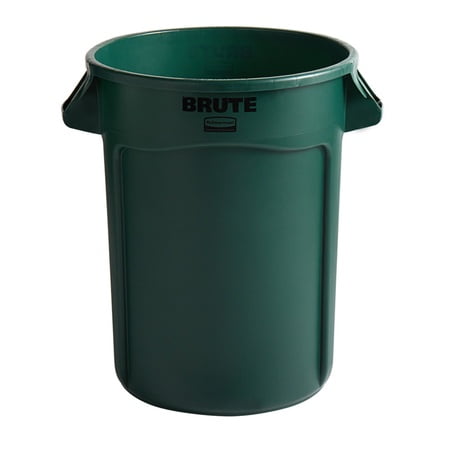 BRUTE 32 Gallon Green Round Trash Can